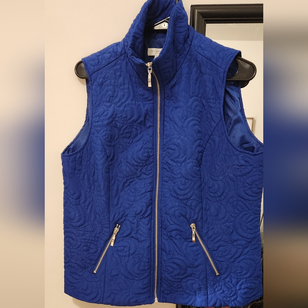 Christopher & Banks petite Vest. Royal blue size PL